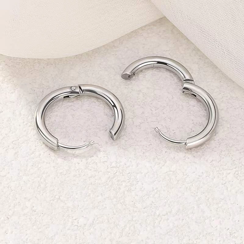 Kit 6 pares Aço Inoxidável Brinco Argola