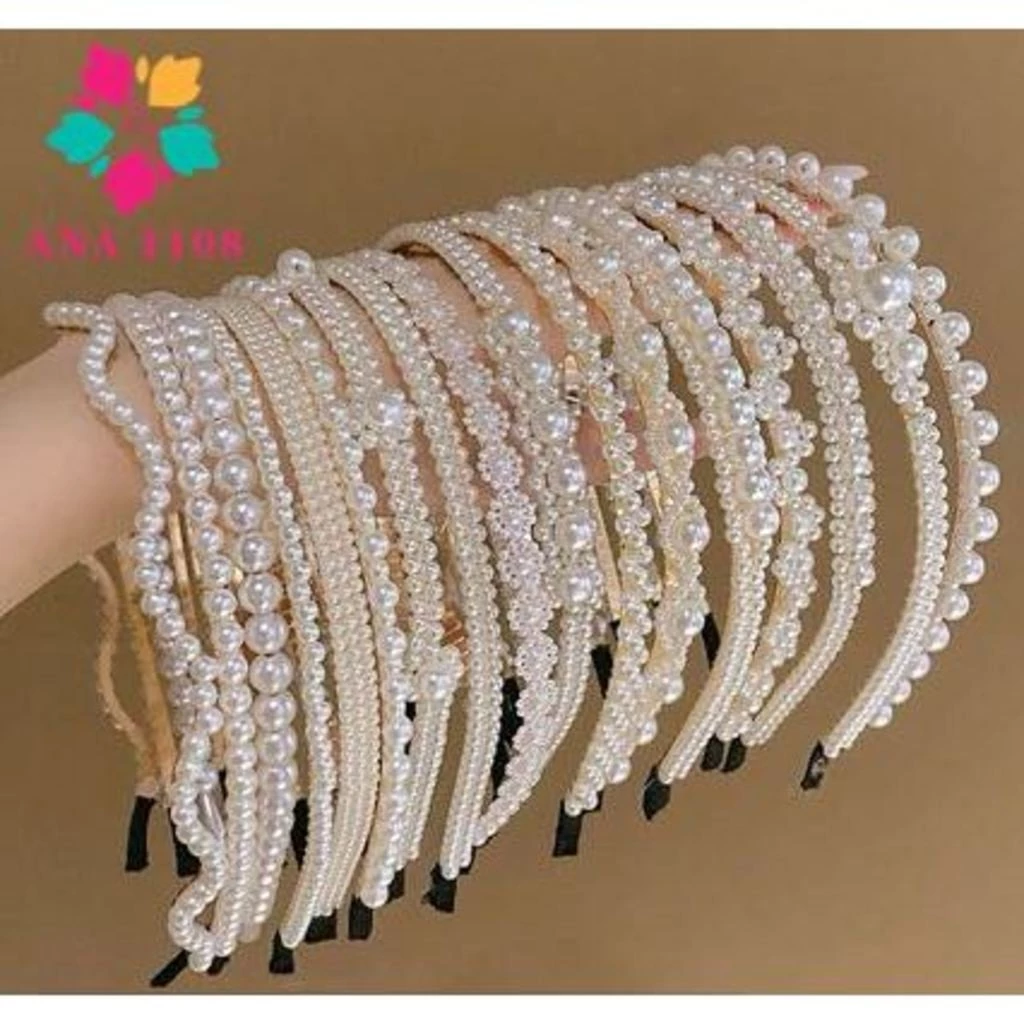 KIT 5  PCS Tiara de Pérolas / Arquinho de Perolas