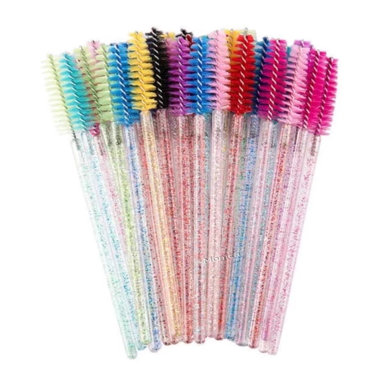 200 escovinhas com glitter Extensão de Cílios e sobrancelha.